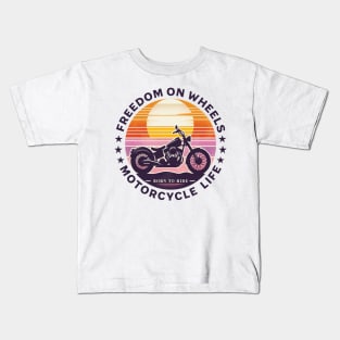 Ride the Sunset - Biker Tee Kids T-Shirt